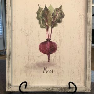 Rustic wooden beet wall art